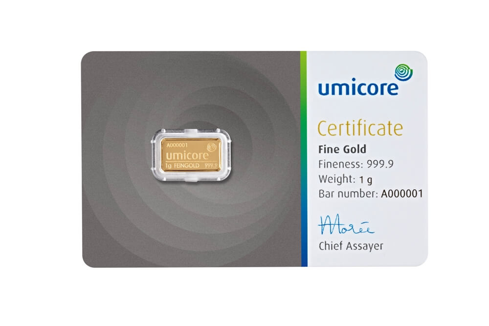 1g Gold Bar | Umicore